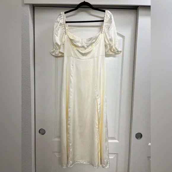 NWOT We Wore What Satin Look Midi Dress - Picture 5 of 13